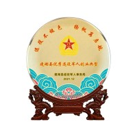 愛國擁軍促進會成立周年紀念品 擁軍模范獎牌 會長退休禮品制作