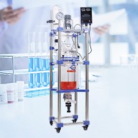 雙層玻璃反應釜10L20L50L100L實驗室不銹鋼反應器
