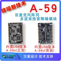 帶 USB 的工業級雙通道多模語音處理模塊： A-59U