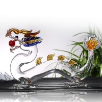 河北華企吹制十二生肖龍酒瓶高硼硅玻璃工藝酒瓶高檔威士忌醒酒器包裝廠